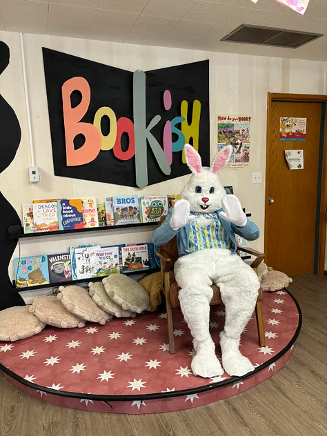 easter bunny visits bookish